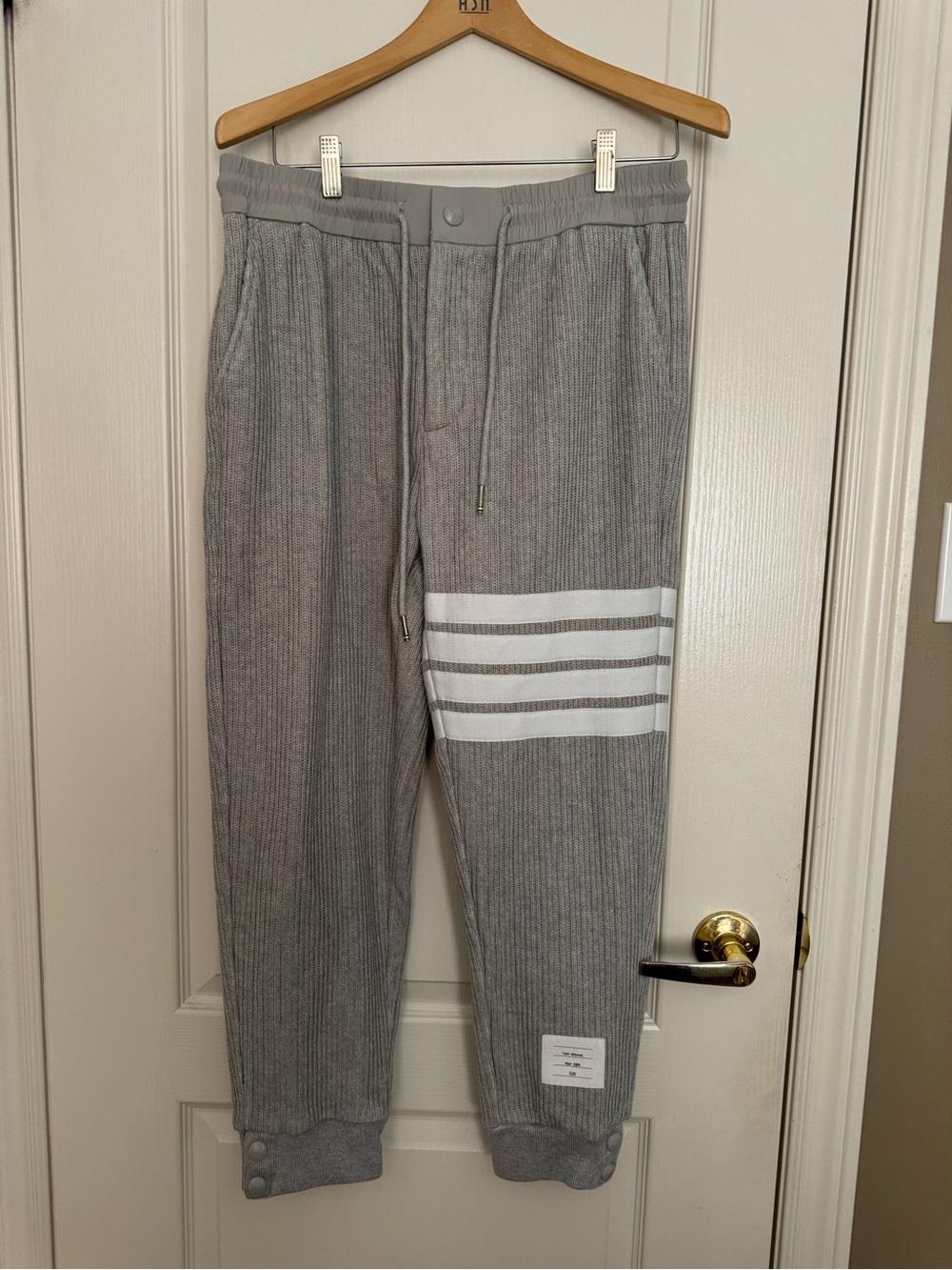 Ribbed fleece lined sweatpants